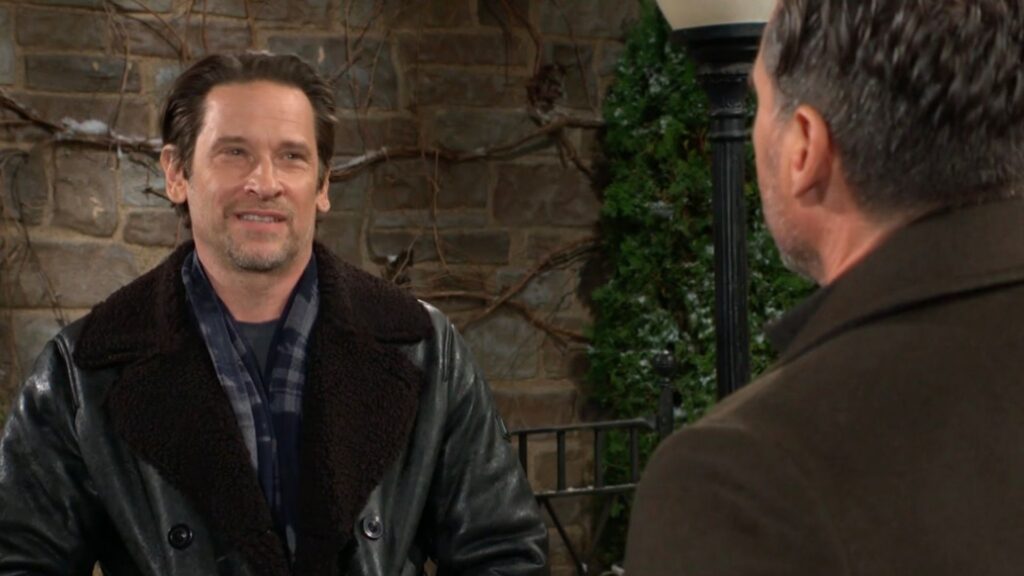 Joshua Morrow as Nick Newman and Roger Howarth as Matt Clark on The Young and the Restless recap