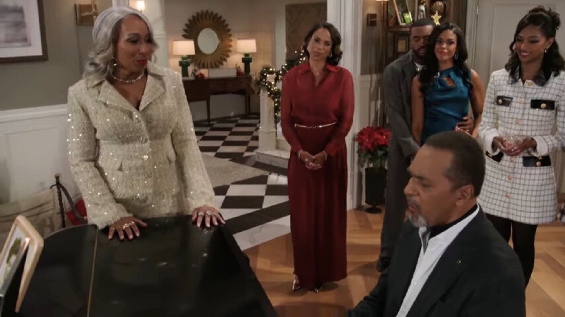 Clifton Davis as Vernon Dupree serenades Anita (Tamara Tunie) on Beyond the Gates with Never Can Say Goodbye recap