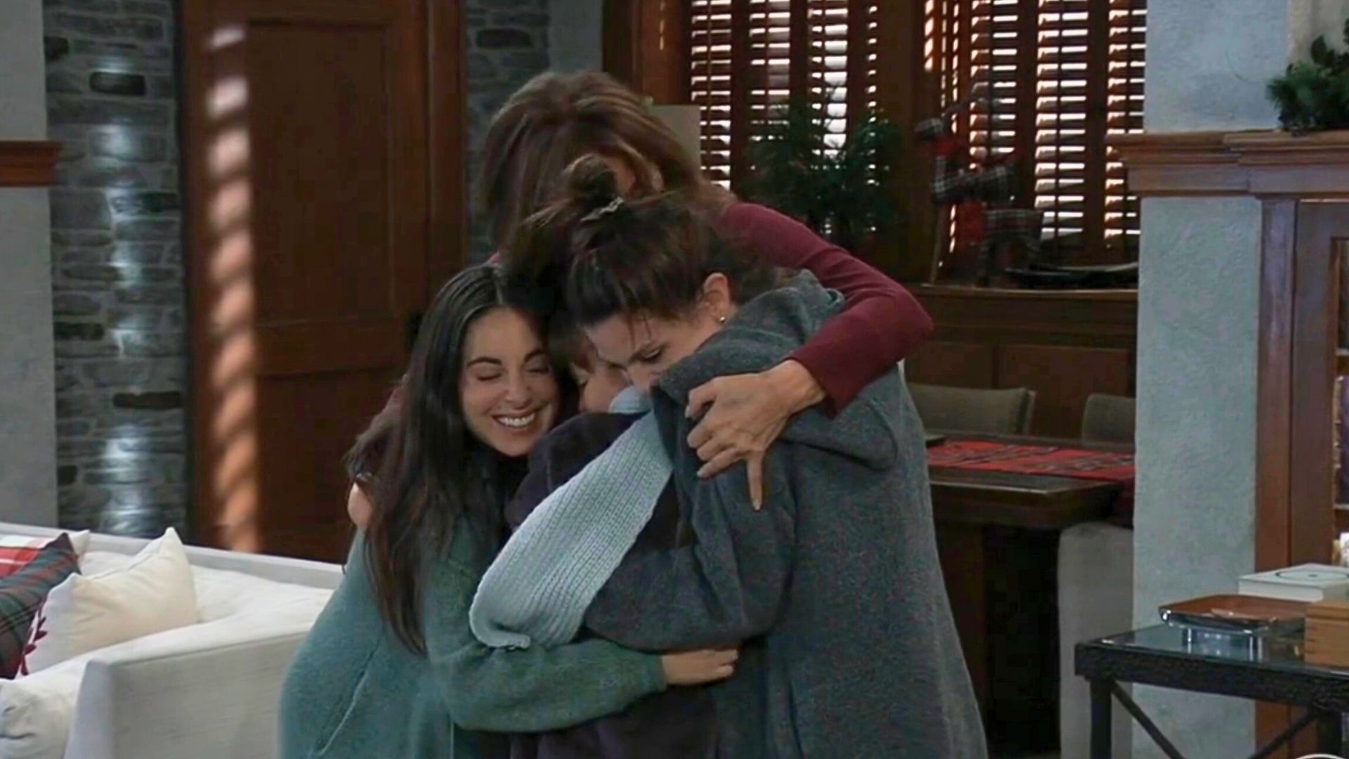 Alexis, Molly, and Kristina hug Scout on General Hospital recap