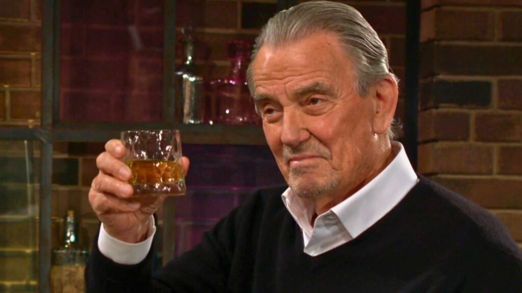 Eric Braeden as Victor Newman raises his glass and smiles on The Young and the Restless Recap