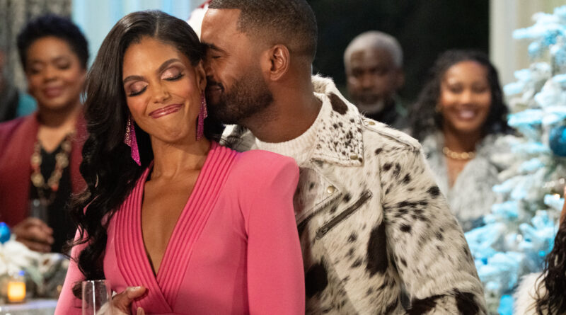 Andre kisses Dani's neck at Winterfest on Beyond the Gates