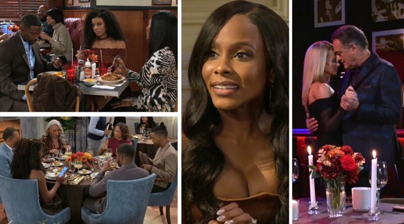 Joey and Vanessa dance, Hayley smiling, Dupree family Thanksgiving on Beyond the Gates