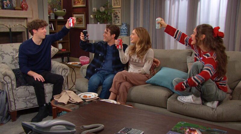 Ari, Tate, Aaron, Holly, Friendsgiving on Days of our Lives