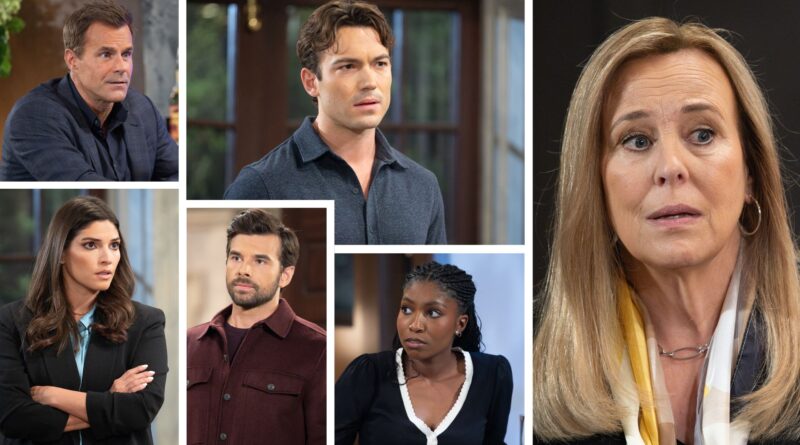 Laura, Michael, Brook Lynn, Chase, Trina, and Drew on General Hospital