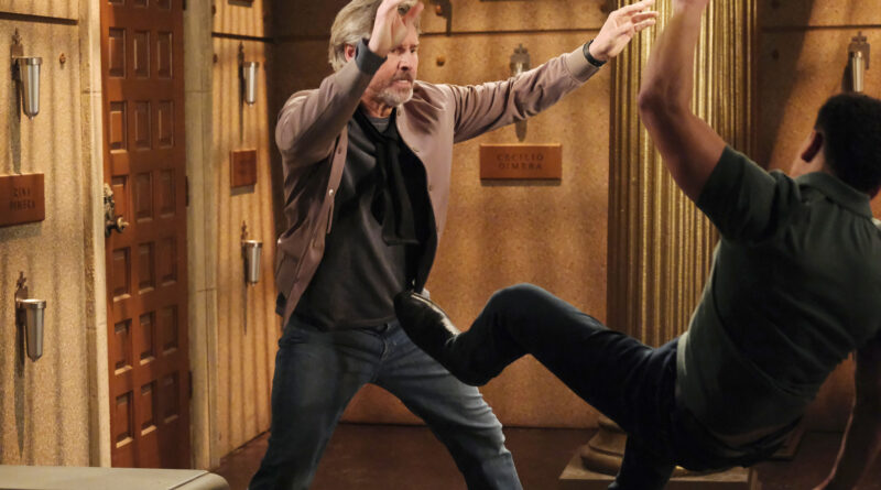 Peter pushes Theo Tyler Joseph Andrews and Dan Gauthier on Days of our Lives recap