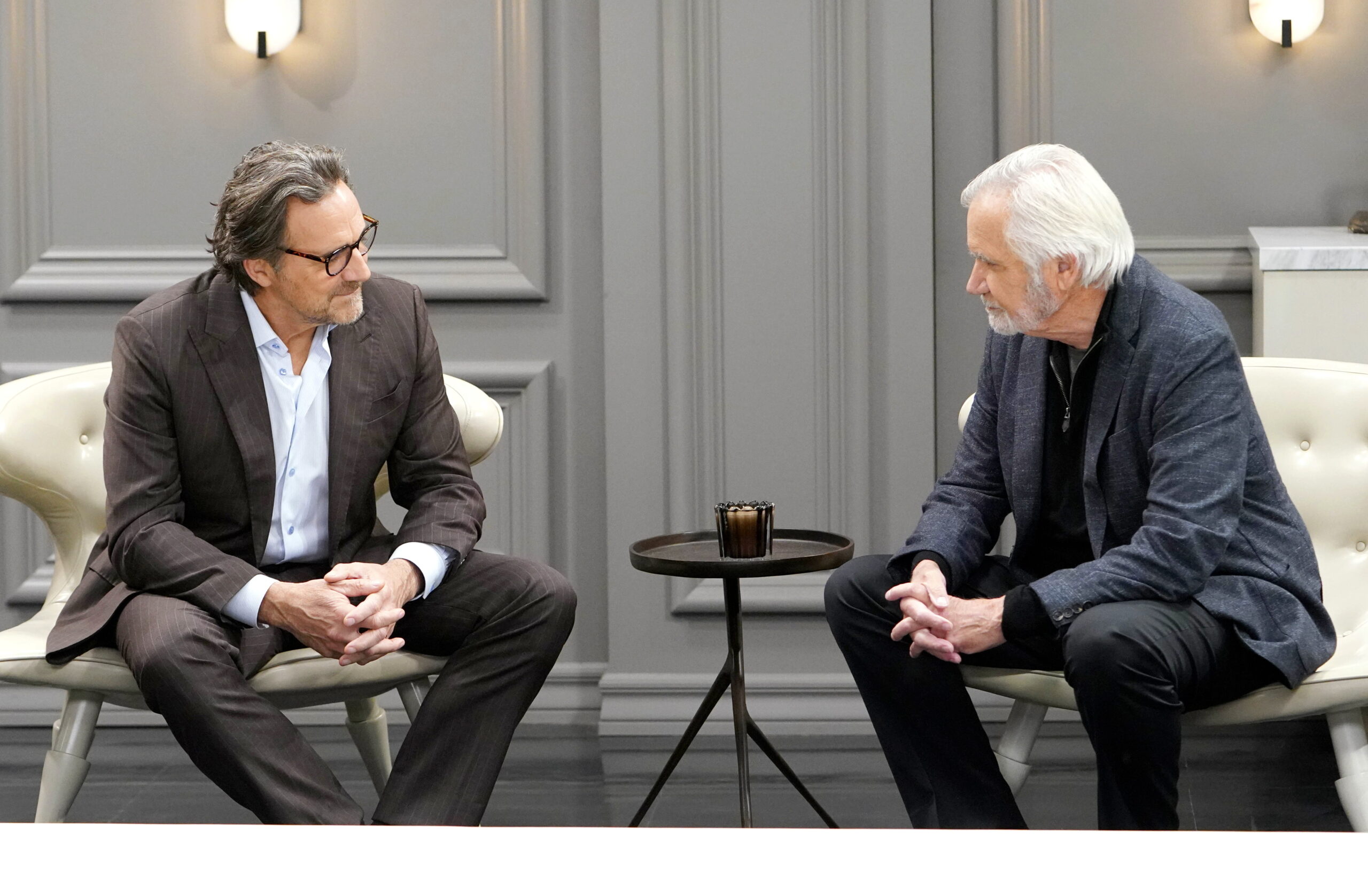 Ridge and Eric talking on The Bold and the Beautiful