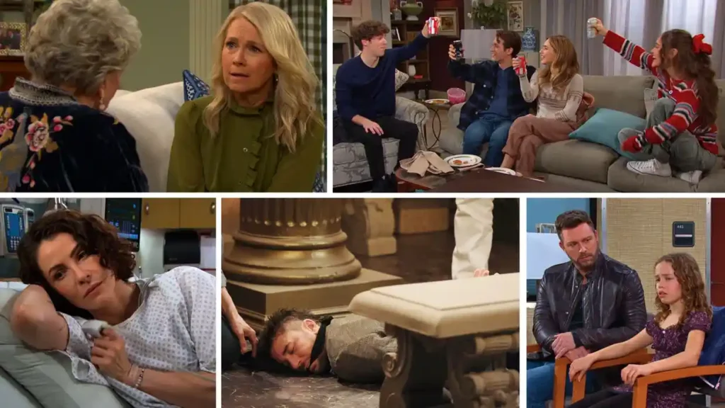 Sarah, Brady, Rachel, Friendsgiving, Jennifer, Julie, Chad on Days of our Lives