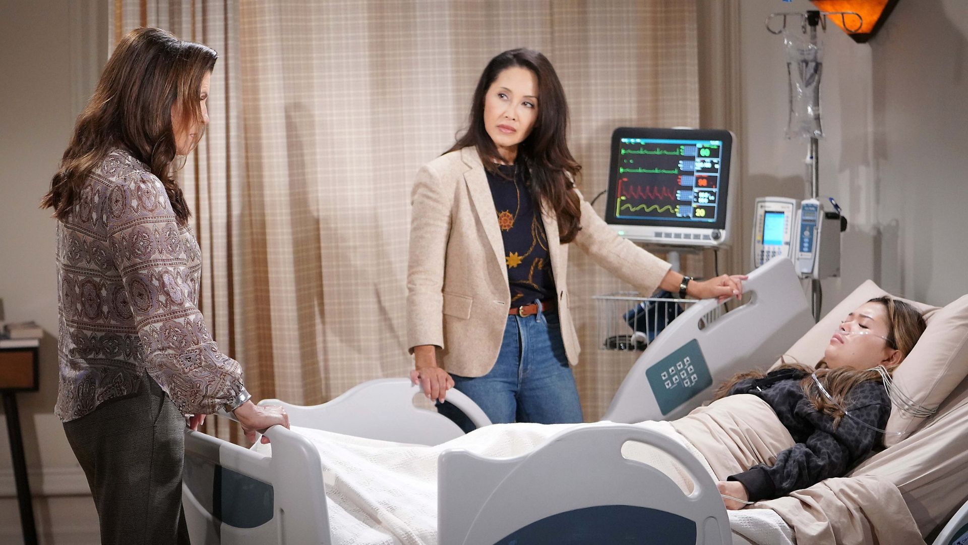Li and Sheila care for Luna on The Bold and the Beautiful