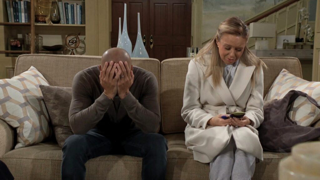 Abby and Devon worry about Dominic on The. Young and the Restless | Photo: CBS