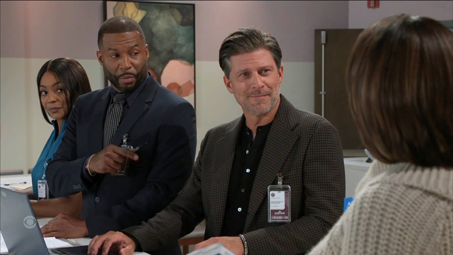 Shanice, Carlton, Kial, and Nicole at the Garland Memorial Hospital nurses' station | Photo: CBS