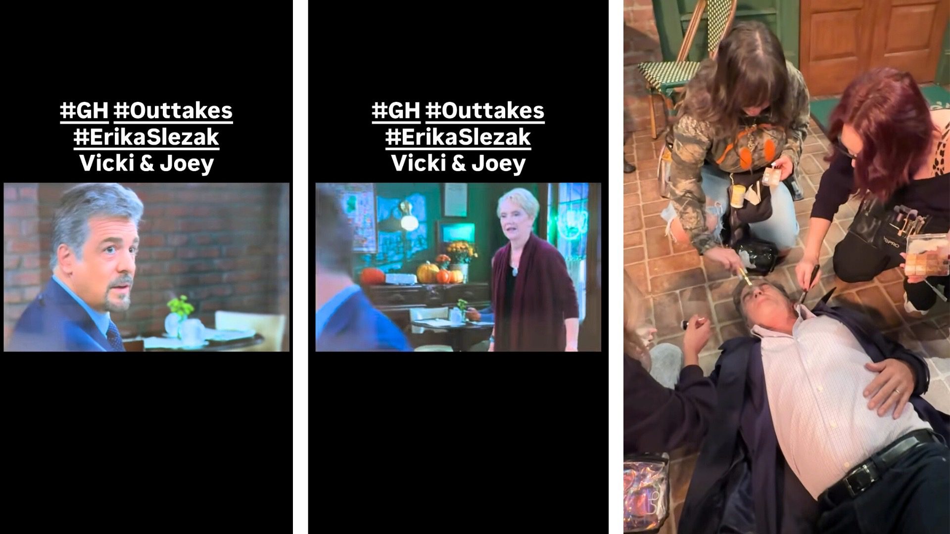 Erika Slezak and Chris McKenna on General Hospital | Photos: Instagram