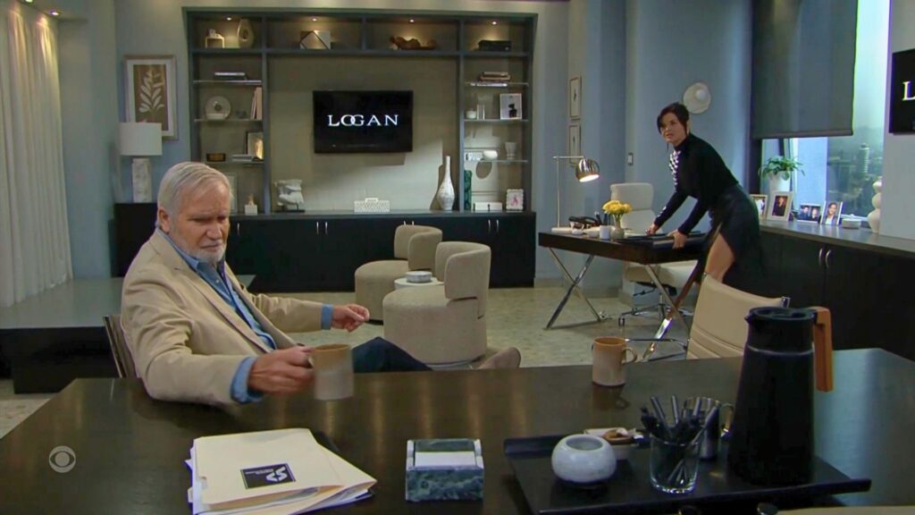 Eric consults Katie about Logan designs on The Bold and the Beautiful recap