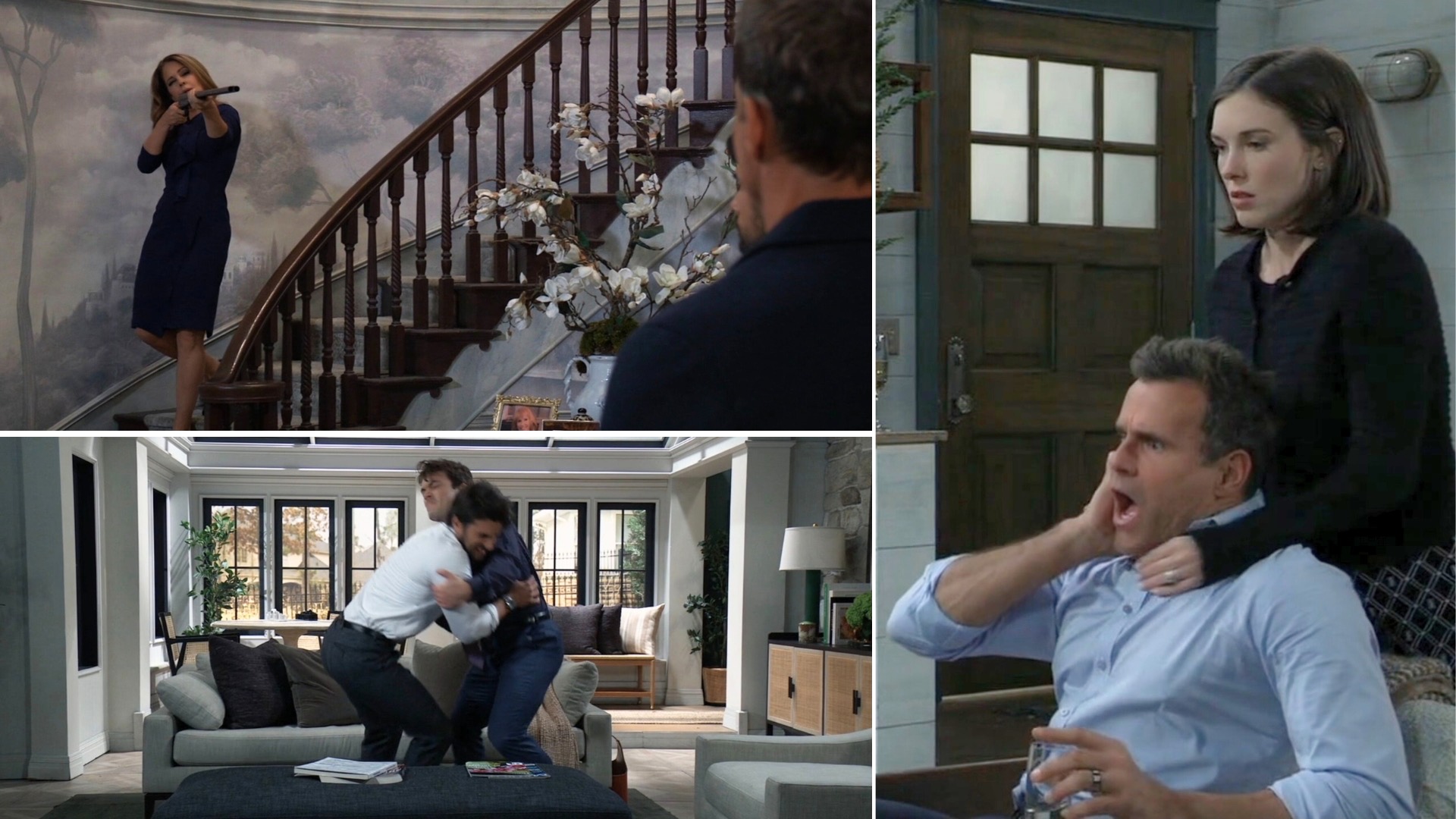 Ollivia's shotgun, Michael and Chase's fight, Willow stabs Drew with a needle on General Hospital | Photos: ABC