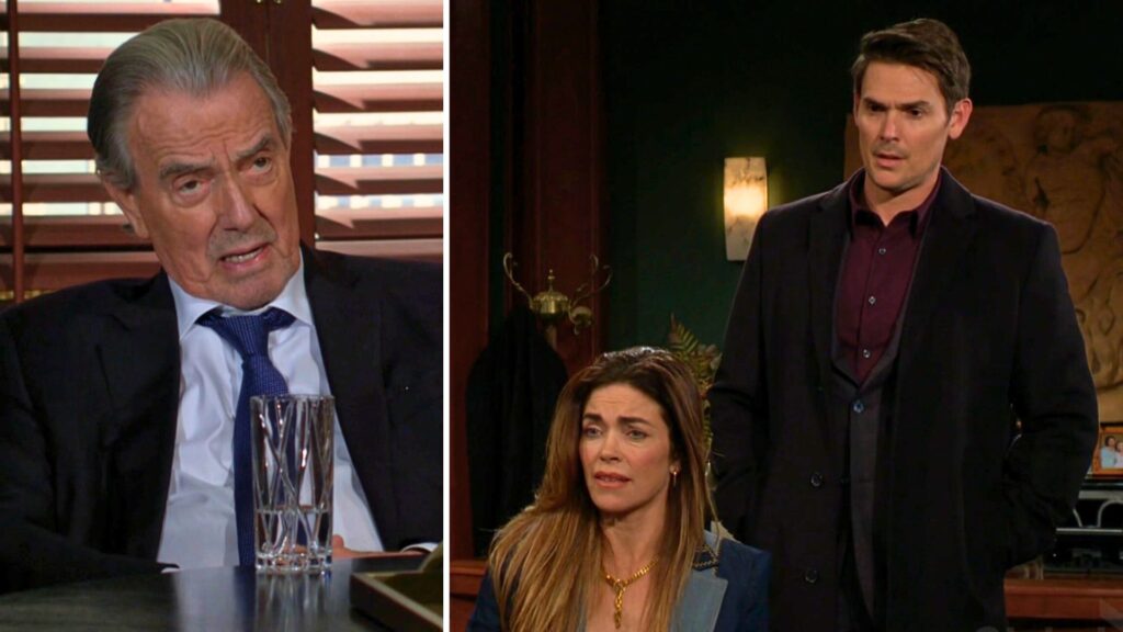 Victor, Victoria, and Adam on The Young and the Restless recap
